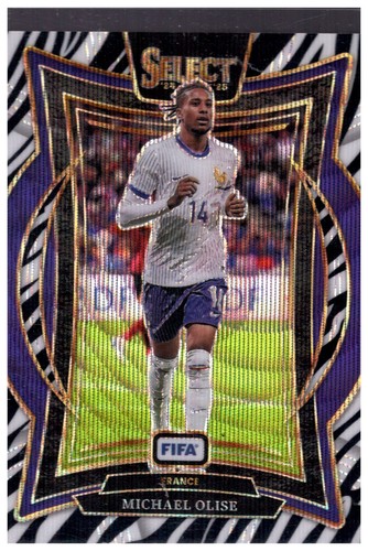 Michael Olise 2024 Panini Seleziona Calcio FIFA Zebra Prizm