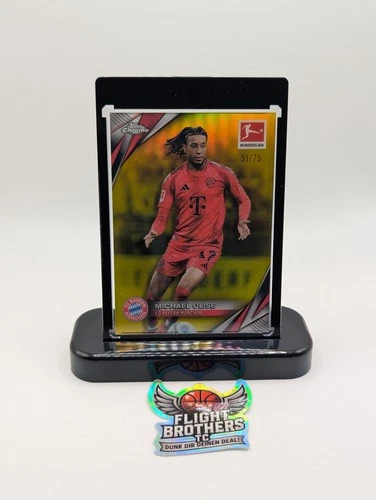 Michael Olise 2024 Topps Chrome Bundesliga Yellow Refractor 82/75