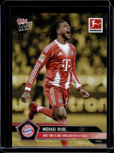 Michael Olise 2025 Topps Now Bundesliga Gold /50