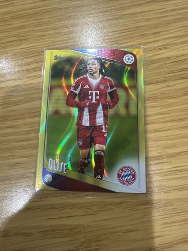 Michael Olise 2025 Topps UCL Flagship Yellow Flow Refractor /25