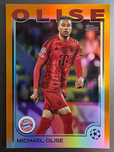 Michael Olise 2024 Topps UCC Orange Refractor /25