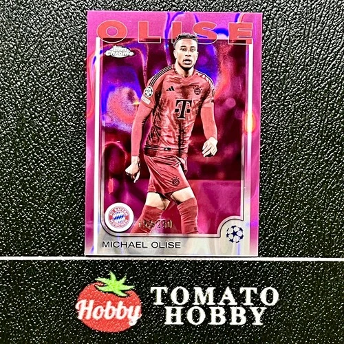 Michael Olise 2024 Topps UEFA 2024-25 Rosa Lava Rifrattore /250