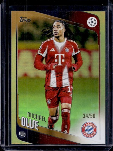 Michael Olise 2025 Topps UEFA Gold Foil /50