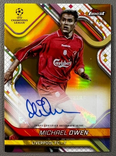 Michael Owen 2024 Topps Finest Gold Refractor /50