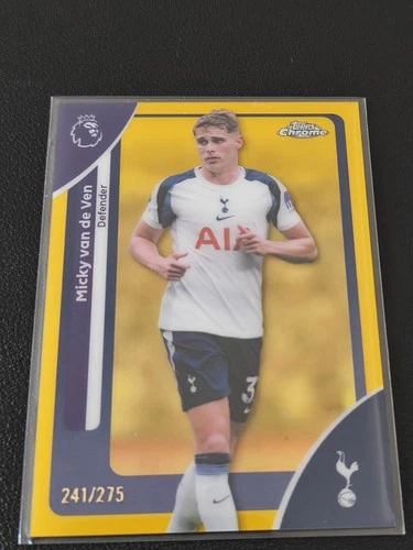 Micky van de Ven 2026 Topps Chrome Premier League Yellow /275