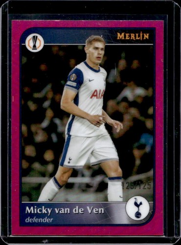 Micky van de Ven 2024 Topps Merlin Chrome Magenta Refractor /125