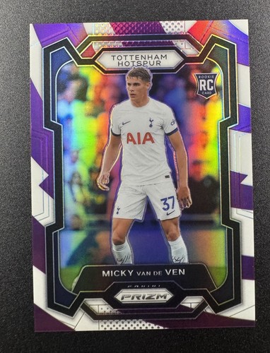 Micky van de Ven 2023 Panini Prizm Purple and White Rays /92