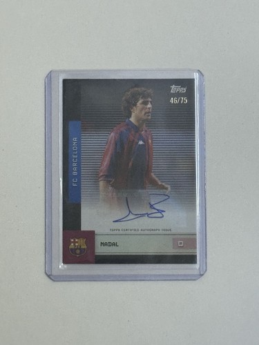 Miguel Angel Nadal 2026 Topps FC Barcelona Gold Rainbow Foil /75