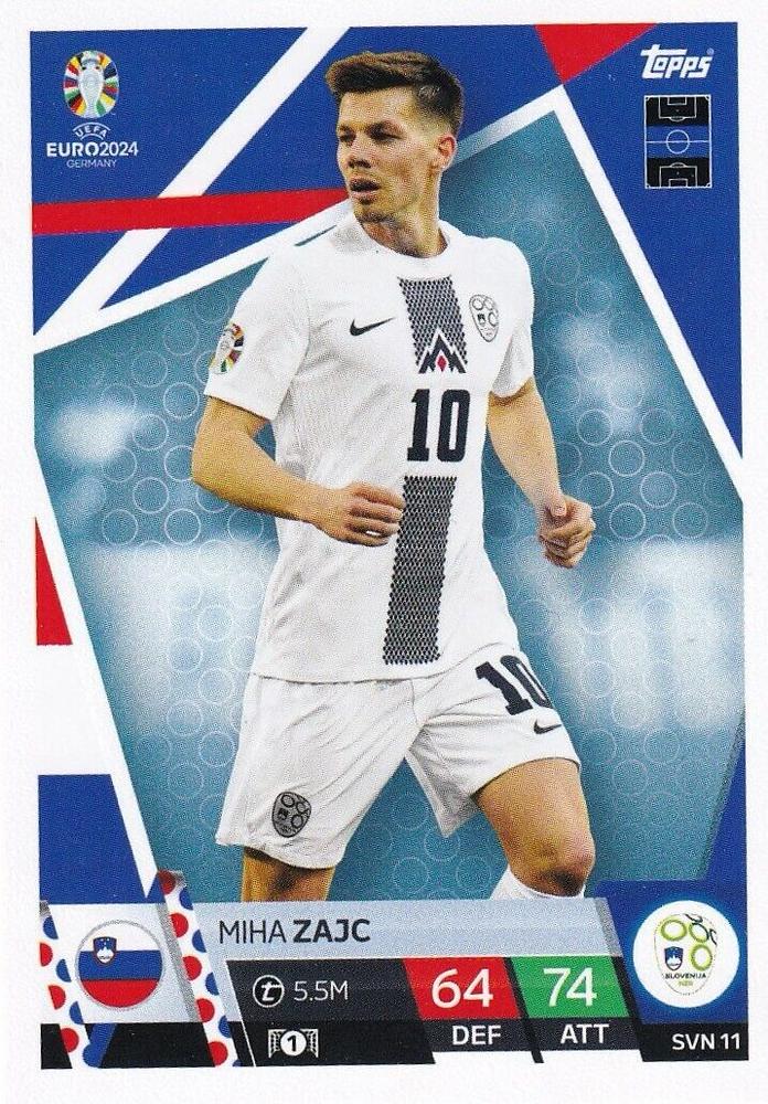 Miha Zajc 2024 Topps Match Attax UEFA EURO