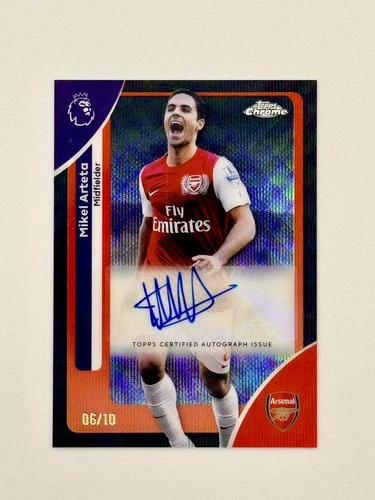 Mikel Arteta 2026 Topps Chrome Black Wave /10