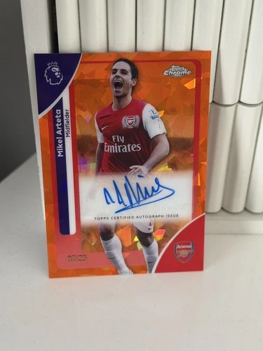 Mikel Arteta 2026 Topps Chrome Premier League Sapphire /25