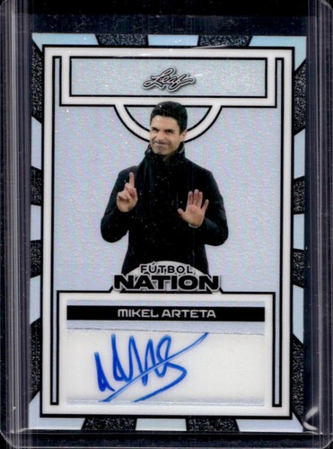 Mikel Arteta 2025 Leaf Football Nation Prismatic Silver 1/1