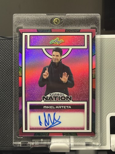Mikel Arteta 2025 Leaf Futbol Nation Rosa Prismático 1/1