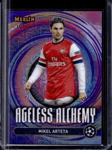 Mikel Arteta 2024 Topps Merlin Chrome Purple Mojo /15
