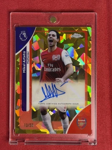Mikel Arteta 2025 Topps Sapphire Gold /50