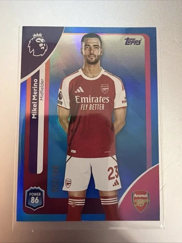 Mikel Merino 2025 Topps Chrome Blue 52/150