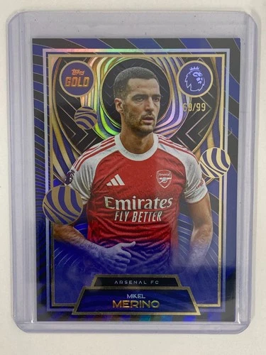 Mikel Merino 2025 Topps Chrome Gold 69/99
