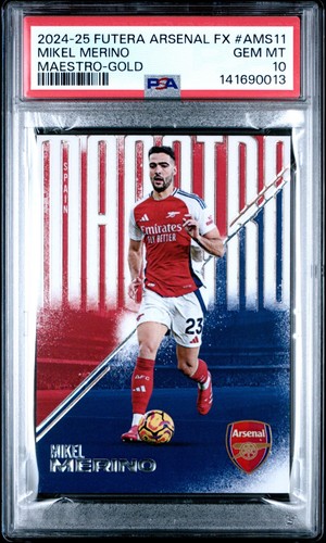 Mikel Merino 2024 Panini Futera Arsenal FX Gold /4