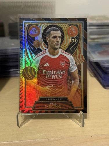 Mikel Merino 2025 Topps Gold Premier League Arancione /25
