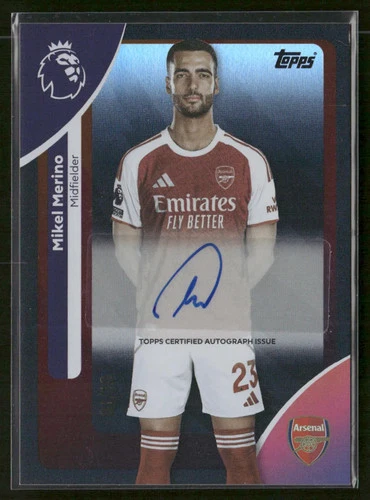 Mikel Merino 2025 Topps Premier League Black Rainbow /10