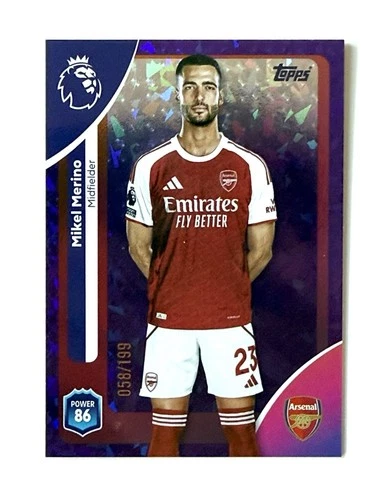 Mikel Merino 2026 Topps Premier League Purple /199