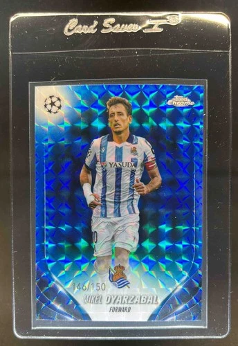 Mikel Oyarzabal 2023 Topps Chrome UEFA Blue Geometric Refractor /150