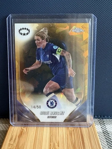 Millie Bright 2023 Topps Chrome UEFA Women's CL Sapphire Gold /50