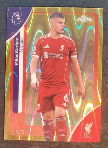 Milos Kerkez 2026 Topps Chrome Gold Wave /50