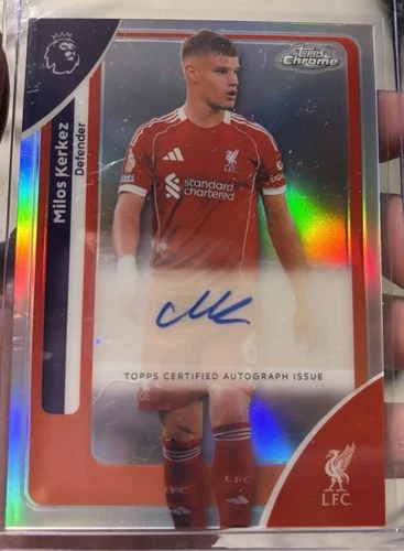 Milos Kerkez 2026 Topps Chrome Premier League