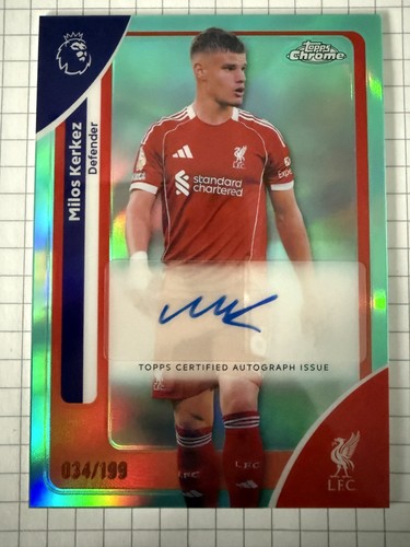 Milos Kerkez 2026 Topps Chrome Premier League /199