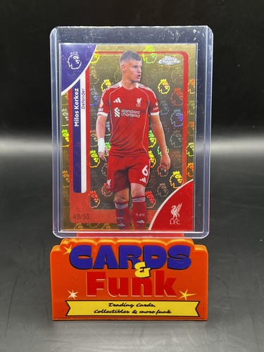 Milos Kerkez 2026 Topps Chrome Premier League Gold /50