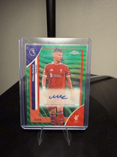 Milos Kerkez 2026 Topps Chrome Premier League Green Wave Refractor /99