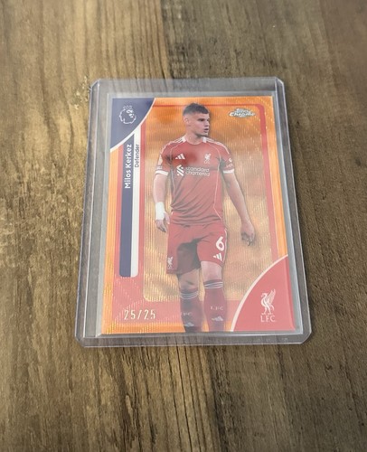 Milos Kerkez 2026 Topps Chrome Premier League Orange /25