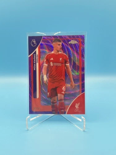 Milos Kerkez 2025 Topps Chrome Premier League Purple Wave /75