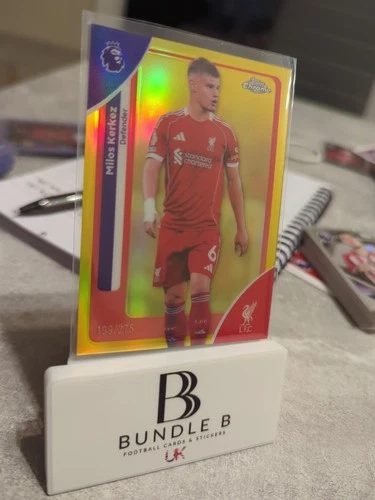 Milos Kerkez 2025 Topps Chrome Premier League Yellow /275