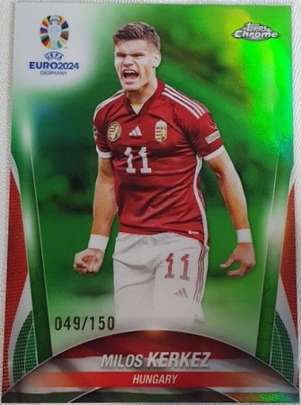Milos Kerkez 2024 Topps Chrome UEFA EURO 049/150