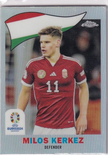 Milos Kerkez 2024 Topps Chrome UEFA Euro Refractor