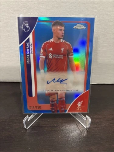 Milos Kerkez 2026 Topps Cromo EPL Premier Azul Verdadero /150