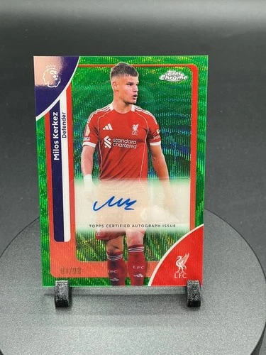 Milos Kerkez 2026 Topps Cromo Premier League Onda Verde /99