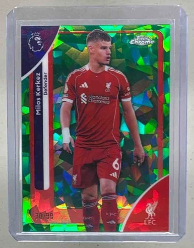 Milos Kerkez 2026 Topps Cromo Zafiro Premier League Verde Refractor /99