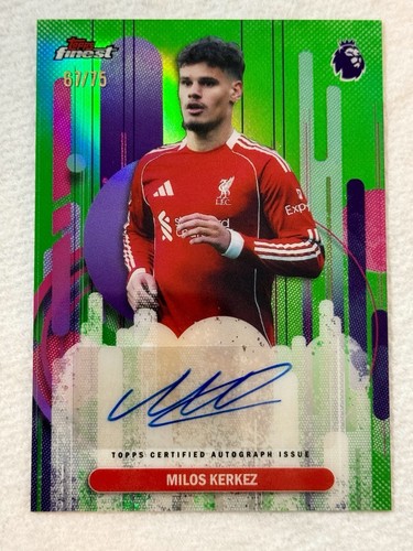 Milos Kerkez 2026 Topps Finest Green Refractor /75