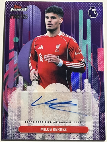 Milos Kerkez 2026 Topps Finest Purple /125