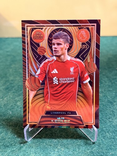 Milos Kerkez 2025 Topps Gold Premier League Orange /25