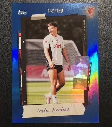 Milos Kerkez 2026 Topps Liverpool Focus Blue /150