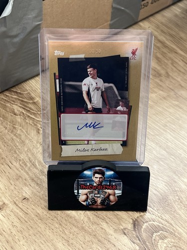 Milos Kerkez 2025 Topps Liverpool Focus Gold /50