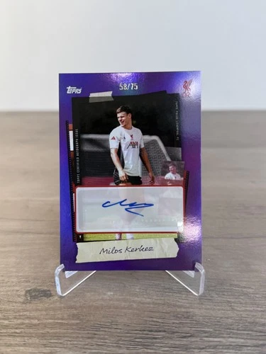 Milos Kerkez 2026 Topps Liverpool Focus Viola /75