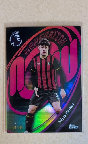Milos Kerkez 2025 Topps Premier League Lámina Negra /10