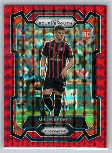 Milos Kerkez 2023 Panini Prizm Premier League Red Mosaic