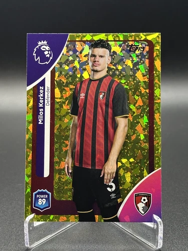 Milos Kirkez 2025 Topps Premier League Yellow Sparkle /299