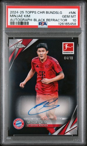 Minjae Kim 2024 Topps Chrome Bundesliga Black Refractor /4